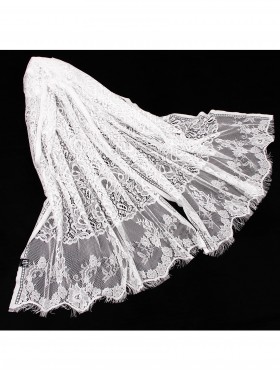 Flower Cut-Out Lace Design Scarf 